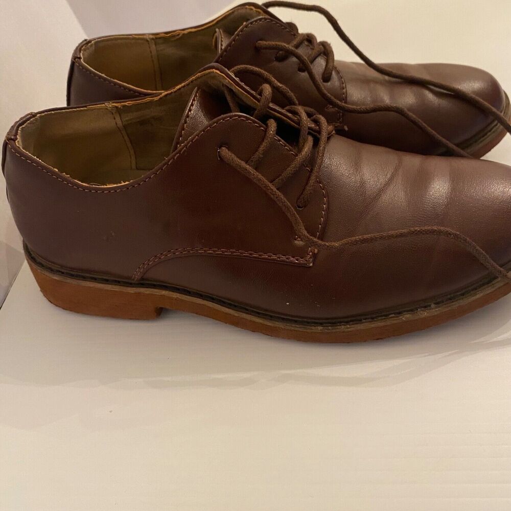 Deer Stags Kids Boys Brown Memory Foam Dress Comfort Oxford Shoes Size 3M